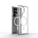 Samsung Galaxy S25 Ultra Kılıf Magsafe Wireless Kablosuz Şarj Uyumlu Manyetik Şeffaf Kapak