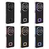 Xiaomi Redmi 14C 4G Kılıf Logo Yeri Açık Kamera Lens Korumalı Renkli Kenarlı Şeffaf Silikon