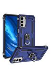 Samsung Galaxy M23 Kılıf Yüzüklü Standli Tank Kapak
