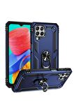 Samsung Galaxy M33 Kılıf Yüzüklü Standli Tank Kapak