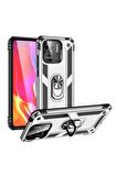 Xiaomi Poco C40 Kılıf Yüzüklü Standli Tank Kapak