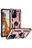 Xiaomi Mi 11T 5G Kılıf Yüzüklü Standli Tank Kapak