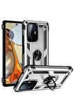 Xiaomi Mi 11T 5G Kılıf Yüzüklü Standli Tank Kapak