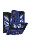 Samsung Galaxy Z Fold 4 Kılıf Yüzüklü Standli Tank Kapak