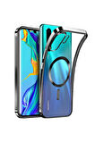 Huawei Mate 40 PRO Kılıf Kamera Lens Korumalı Renkli Magsafe Şeffaf Silikon