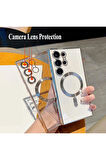 Huawei Mate 40 PRO Kılıf Kamera Lens Korumalı Renkli Magsafe Şeffaf Silikon
