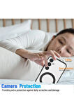 Samsung Galaxy S24 FE Kılıf Kamera Lens Korumalı Renkli Magsafe Şeffaf Silikon Rose Gold