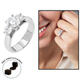 Starlight Diamond Pırlanta Montür 925 Ayar Gümüş Kadın Tria Yüzük