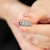 Zarif Tasarım Silver Renk Free Size 925 Ayar Gümüş Kadın Yüzük