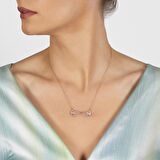 Kişiye Özel İsim Yazılı Rose Renk 925 Ayar Gümüş Aşk-Sonsuzluk Kolye