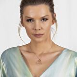 Kişiye Özel İsim/Tarih Yazılı Rose Renk 925 Ayar Gümüş Kelebek-Kalp Kolye