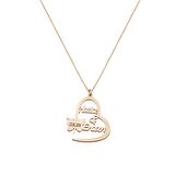 Kişiye Özel İsim/Tarih Yazılı Rose Renk 925 Ayar Gümüş Kelebek-Kalp Kolye