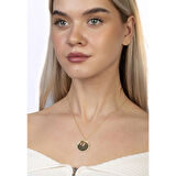 Zirkon Taşlı Bebek El Ayak Detaylı Gold Renk Kişiye Özel İsim Harf Yazılı 925 Ayar Gümüş Kadın Kolye