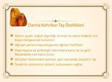 Damla Tasarım Faset Kesim Sarı-Kırmızı Doğal Damla Kehribar Kadın Kolye