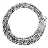 925 Ayar Gümüş 60 cm Uzunluk  2 mm Genişlik 80 Mikron Kalınlık Erkek Kral Zincir