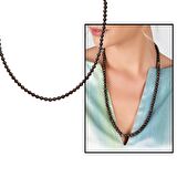 Hem Bileklik - Hem Kolye - Hem Tesbih 99'lu Bronzite Doğaltaş Aksesuar