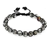 Makrome Örgülü Kişiye Özel Saç Teli İçerir Erkek Bileklik