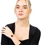 Rose Renk Kişiye Özel İsim Yazılı 925 Ayar Gümüş Kadın Bileklik