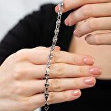 Zarif Tasarım Silver Renk 925 Ayar Gümüş Kadın Bileklik