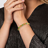 Su Yeşili Natural Form Doğal Damla Kehribar Kadın Bileklik