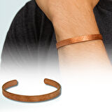 Erkek Bakır Bileklik - İsme Özel Yazılı - Esnek Yapılı

