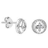 Zirkon Taşlı Kubbe Tasarım 925 Ayar Gümüş Küpe