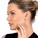 Starlight Diamond Mikro Zirkon Taşlı "U" Tasarım 925 Ayar Gümüş Küpe