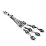 Altıgen Anadolu Motifi Temalı Foxtail Zincirli Üç Kamçılı Kararmaz Metal Püskül