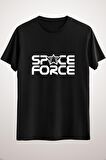 Erkek Siyah Space Force T-shirt
