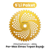 Por-Max Elmas Tırpan Bıçağı 255x2.0x25.4mm 40Diş 5'Li Paket