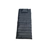 CAMPSTORY Tim ASKERİ-18 350gr Içi Gri Polarlı Yastıklı Battaniye Tipi Uyku Tulumu Siyah  EKSTRA UZUN