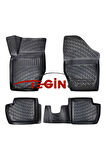 Citroen C4 2004-2010 3D Havuzlu Paspas Siyah