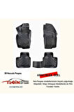 Volkswagen Caddy PANELVAN (2 Parça) 3D Havuzlu Paspas 2003-2010 Siyah