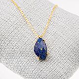 Lapis Lazuli Taşı Kolye-Gold Renk