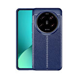 Xiaomi Mi 14 Ultra Kılıf Deri Görünümlü Slim Silikon 