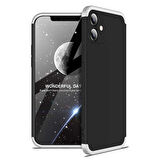 Apple iPhone 12 Mini Kılıf 3 Parça Slim Sert Silikon Kapak AYS