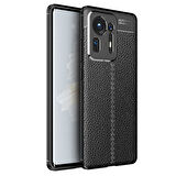Xiaomi Mi Mix 4 Kılıf Deri Görünümlü Slim Silikon 