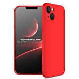 Apple iPhone 13 Kılıf 3 Parça Slim Sert Silikon Kapak AYS