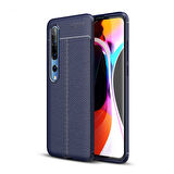 Xiaomi Mi Note 10 Pro Kılıf Deri Görünümlü Slim Silikon 