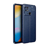 Xiaomi Poco C40 Kılıf Deri Görünümlü Slim Silikon 