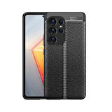 Samsung Galaxy S23 Ultra Kılıf Deri Görünümlü Slim Silikon 
