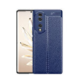 Huawei Honor 70 Kılıf Deri Görünümlü Slim Silikon 