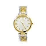 Ferro Gold-Gümüş Renk Hasır Kordonlu Kadın Kol Saati TH-F21232C-D
