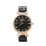 Ferro Siyah Renk Çelik Kordonlu Kadın Kol Saati TH-FL21254A-R