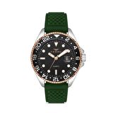 Ferro Çelik-Silikon Değiştirebilir Çift Kordunlu Erkek Kol Saati TH-FM31927DA-E2