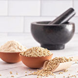 Glutensiz Tam Çiğ Karabuğday Unundan Ekmeklik Un 500 gr – Çiğ Karabuğday Unu 500 gr – Sorgum Unu 500 gr -Psyllium 100 - Kuru Maya 3x10