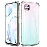 Huawei P40 Lite Anti Şok Darbe Emici Şeffaf Silikon Kılıf