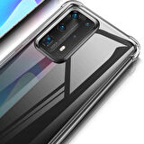 Huawei P40 Pro Anti Şok Darbe Emici Şeffaf Silikon Kılıf