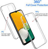 Samsung Galaxy A55 Kılıf 360 Şeffaf Ön Arka Korumalı Şeffaf Silikon