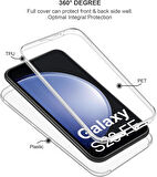 Samsung Galaxy S23 FE Kılıf 360 Şeffaf Ön Arka Korumalı Şeffaf Silikon